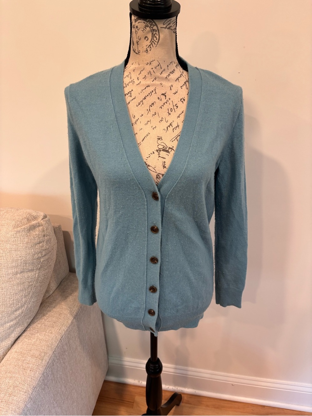 J.Crew wool cashmere blend light blue cardigan size XS